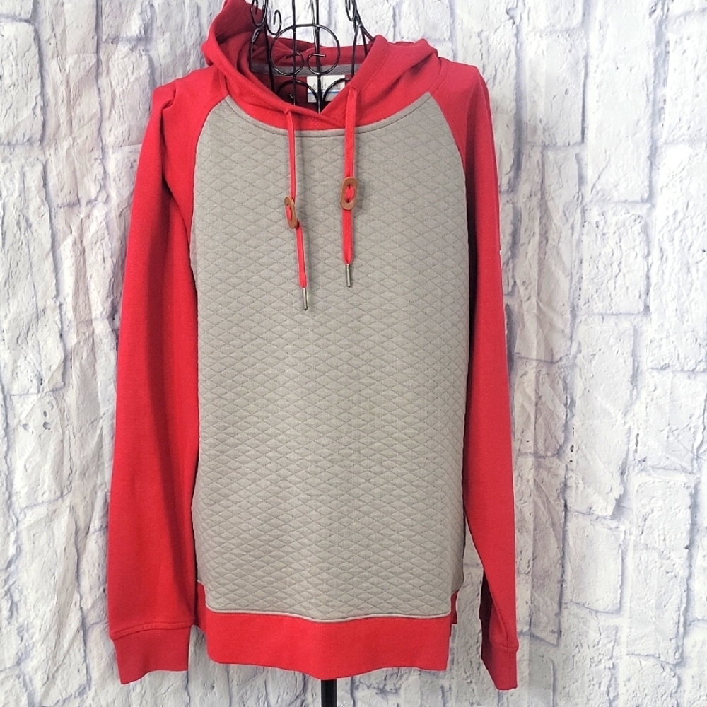 Columbia‎ Red and Gray Sweatshirt with Cozy Comfort